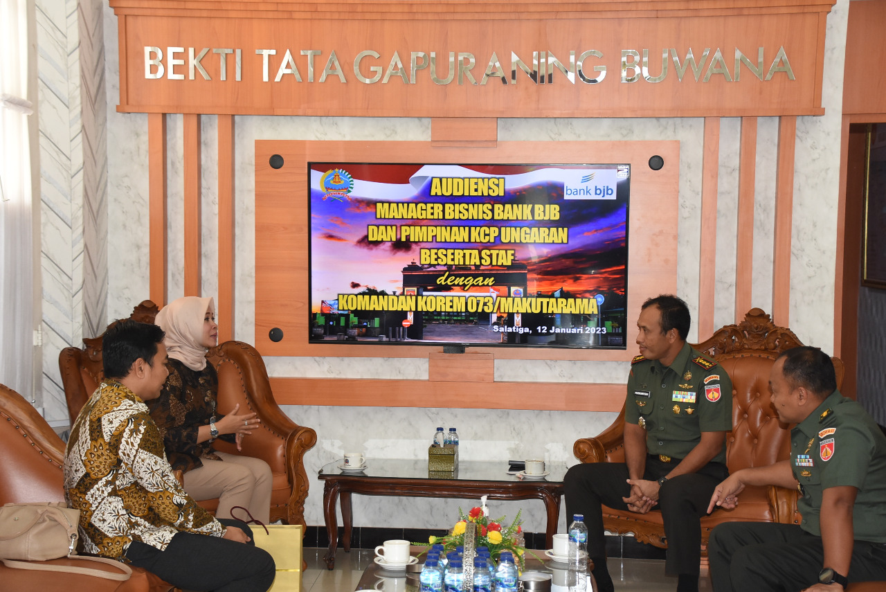 Jalin Sinegitas, Danrem 073/Makutarama Menerima Audiensi Pimpinan Bank BJB